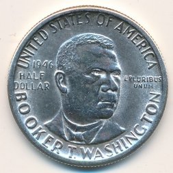 США 1/2 доллара 1946 год - Букер Талиафер Вашингтон (D)