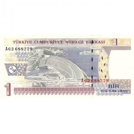 Турция 1 лира 2005 год - UNC