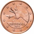 Андорра 1 евроцент 2017 год