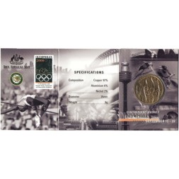 Австралия 1 доллар 2000 год - Выставка Olymphilex (в буклете)