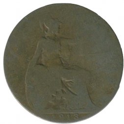Великобритания 1/2 пенни 1913 год 