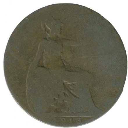 Великобритания 1/2 пенни 1913 год 