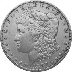 США 1 доллар 1887 год - Морган (O)