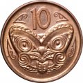 Новая Зеландия 10 центов 2011 год - Маска маори