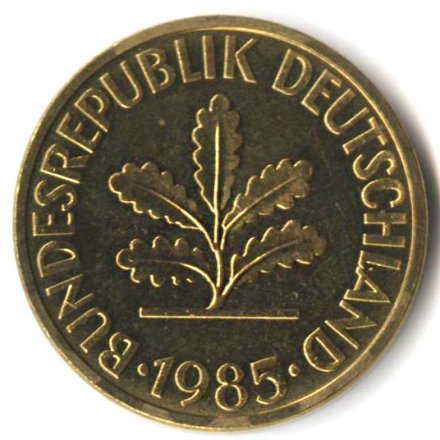 ФРГ 10 пфеннигов 1985 год - D
