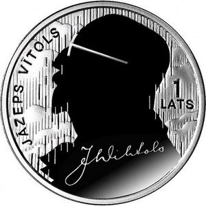 Латвия 1 лат 2013 год - Язеп Витолс