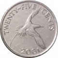 Бермудские острова 25 центов 2001 год