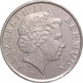 Бермудские острова 25 центов 2001 год