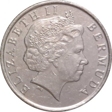 Бермудские острова 25 центов 2001 год