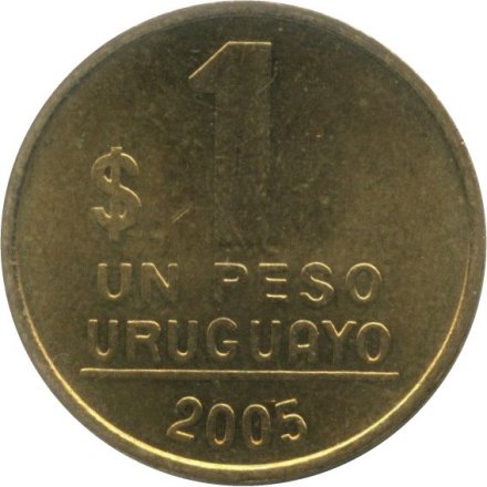 Уругвай 1 песо 2005 год