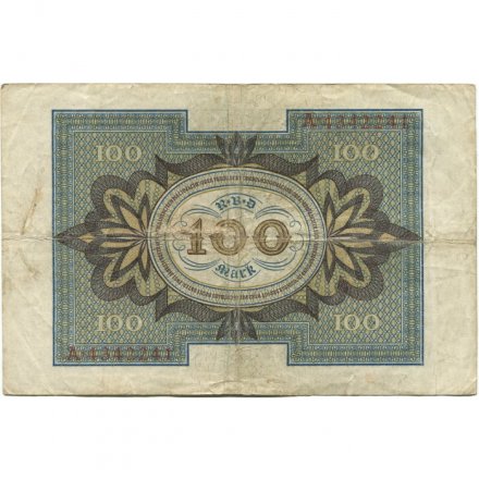 Германия 100 марок 1920 год - Бамбергский всадник - F+