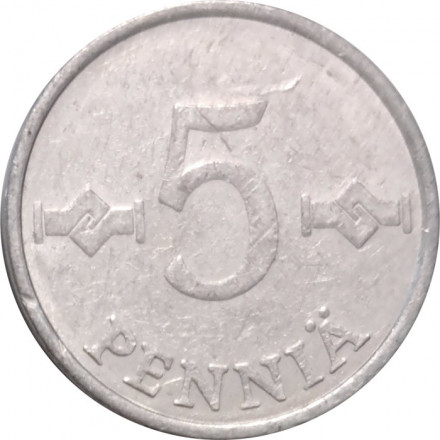 Финляндия 5 пенни 1980 год