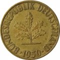 ФРГ 10 пфеннигов 1950 год (F)