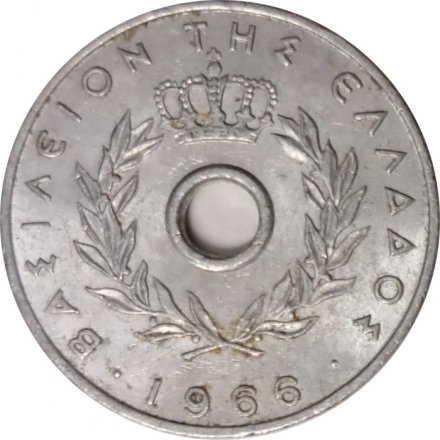 Греция 10 лепт 1966 год