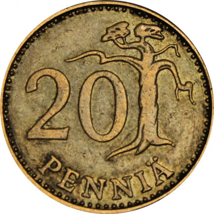 Финляндия 20 пенни 1971 год
