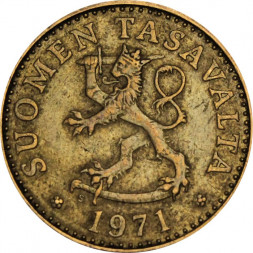 Финляндия 20 пенни 1971 год