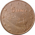 Греция 5 евроцентов 2008 год