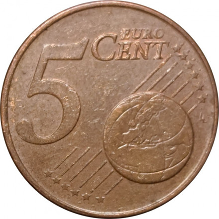 Греция 5 евроцентов 2008 год