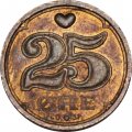 Дания 25 эре 1996 год