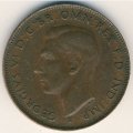 Австралия 1/2 пенни 1943 год - Король Георг V. Кенгуру (точка перед и после &quot;PENNY&quot;)