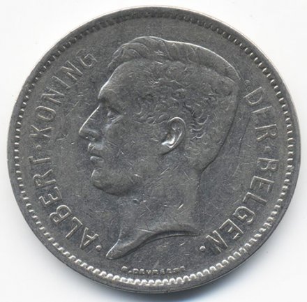 Бельгия 5 франков 1931 год - Король Альберт I (DER BELGEN)