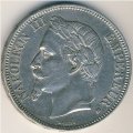Франция 5 франков 1867 год (BB)