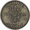 Норвегия 50 эре 1956 год