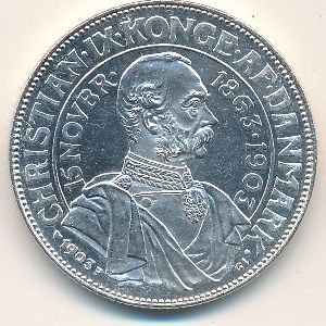 Дания 2 кроны 1903 год