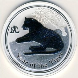 Австралия 1 доллар 2010 год - Год тигра