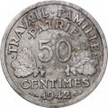 Франция 50 сантимов 1942 год