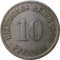 Германия 10 пфеннигов 1900 год (J)