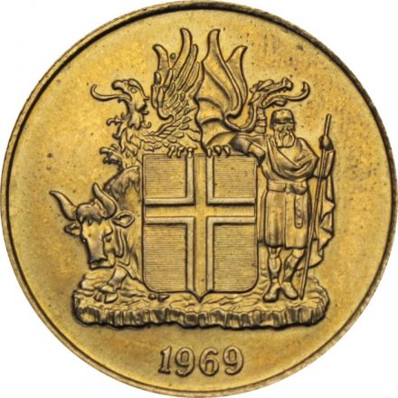Исландия 1 крона 1969 год