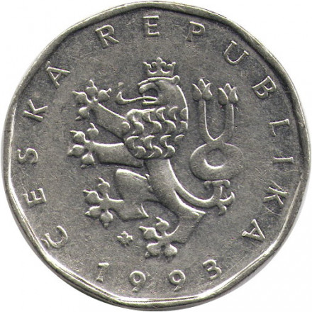 Чехия 2 кроны 1993 год