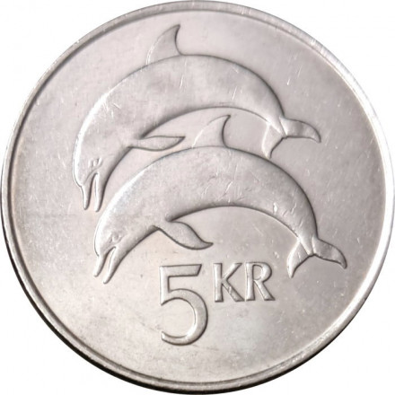 Исландия 5 крон 2005 год - Дельфины