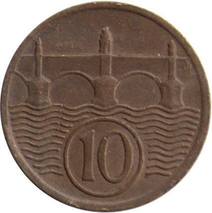Чехословакия 10 геллеров 1937 год