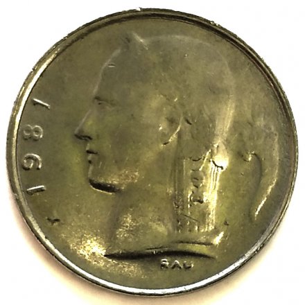 Бельгия 1 франк 1981 год BELGIE