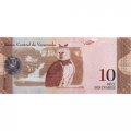 Венесуэла 10 боливаров 2014 год - Касике Гуаикайпуро. Орел Гарпия - UNC