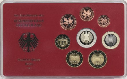 Евро серия Proof Германия 2002 год - Монетный двор «A» (8 монет)
