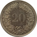 Швейцария 20 раппенов 1986 год