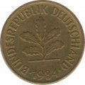 ФРГ 5 пфеннигов 1984 год (G)
