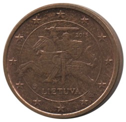 Монета Литва 2 евроцента 2015 год