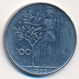 Италия 100 лир 1965 год