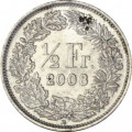 Швейцария 1/2 франка 2008 год