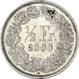 Швейцария 1/2 франка 2008 год
