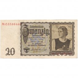 Третий Рейх (Германия) 20 марок 1939 год VF-XF