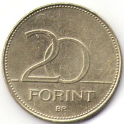 Венгрия 20 форинтов 2012 год