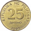 Филиппины 25 сентимо 2002 год