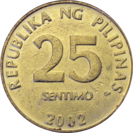 Филиппины 25 сентимо 2002 год
