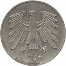 ФРГ 5 марок 1984 год (D)