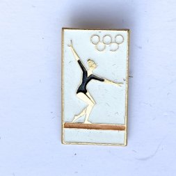 Значок. Олимпиада. Спортивная гимнастика. Бревно